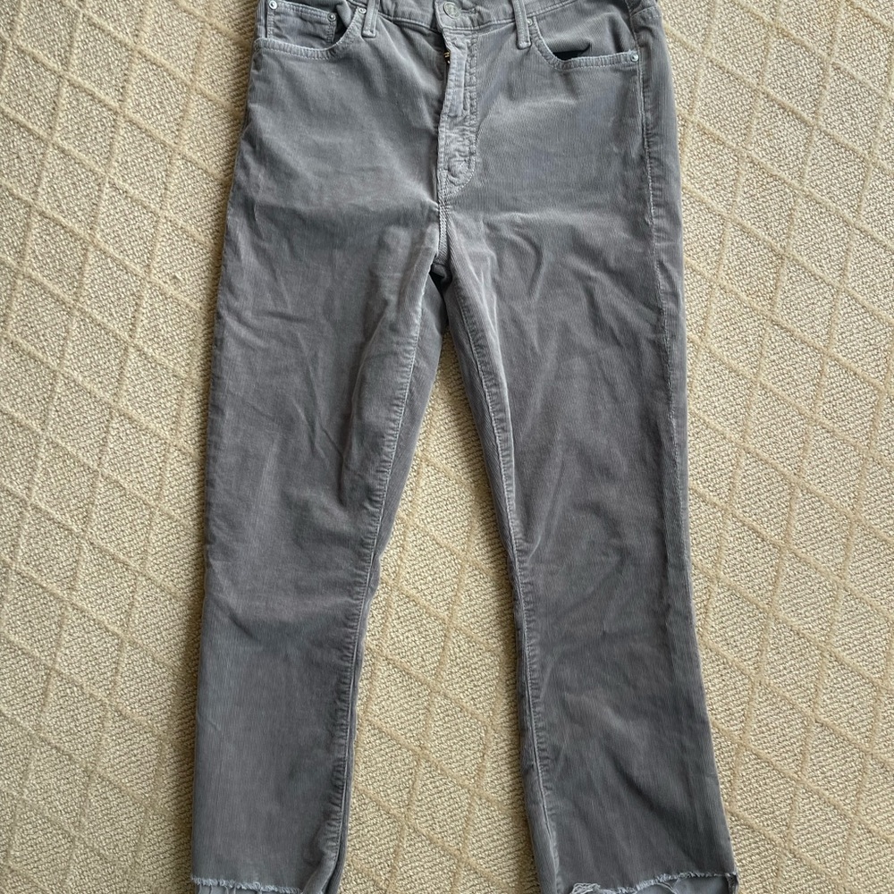 MOTHER Women's Insider Crop Step Fray in Hopscotch-Cropped Corduroy Pants